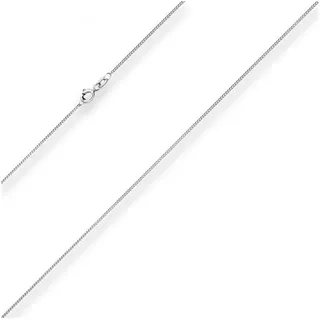 Schmuck Krone Goldkette 1,1mm Panzerkette aus 375 Weißgold 38cm, Gold 375 silberfarben