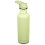 Klean Kanteen Fahrrad Trinkflaschen Classic (Flip Sport) mit Trinkverschluss aus Edelstahl in der Farbe Grün mit einem Volumen von 800 ml, 1011199