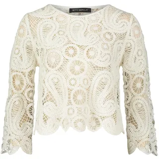 Betty Barclay Lochstrick-Pullover mit U-Boot-Ausschnitt Rohweiß | 40