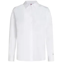 Tommy Hilfiger Hemdbluse »ESS POPLIN REGULAR SHIRT«, mit Popeline, gesticktem Logo, Gr. 40, Th Optic White, , 15123544-40