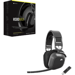 CORSAIR HS80 Max, Over-ear Gaming Headset Bluetooth Stahlgrau