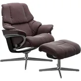 Stressless Stressless® Relaxsessel »Reno«, mit Cross Base, Größe S, M & L, Holzakzent Schwarz