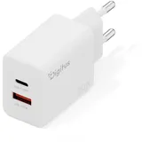 Digitus USB Charger 1x USB-C 1x USB-A Weiß