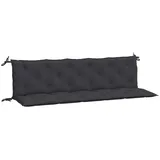 vidaXL Bankauflage 180 x 50 x 7 cm schwarz 2 St.