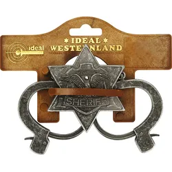 Schrödel 712 7377 - Sheriff-Set antik Handschellen & !! SHERIFF-STERN !! , metall
