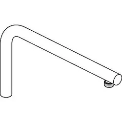 Ideal Standard Rohrbogen, drehbar, L-Form, Chrom F961149AA