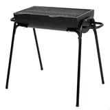 Aktive Tragbarer Holzkohlegrill Aktive Metall Edelstahl Schwarz 91 x 71 x 33 cm