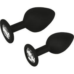 Buttplug Duo Set, 2 Teile, schwarz