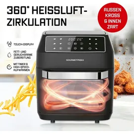 GOURMETmaxx Heißluftfritteuse 12 L schwarz