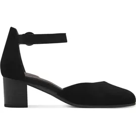 TAMARIS Comfort Damen Pumps mit Riemen aus Leder Elegant, Schwarz 39 EU