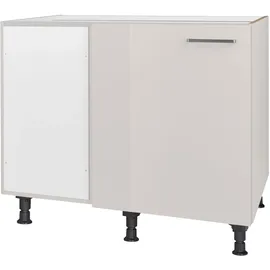 Nobilia Eckunterschrank Flash 100 x 58,3 x 87 cm Grau