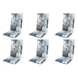 Hochlehner Auflagen Polster 6ER SET Gartenmöbel Kissen 8cm Gartenstuhl 2112 blau