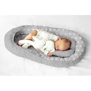 Multifunktionale Kuschelnest Babynest Kokon für Babys und Säuglinge, Nestchen, Reisebett, 100% Baumwolle, antiallergisch