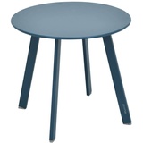 Hesperide Hespéride - Runder Gartenbeistelltisch Saona in mattem Blaugrün - 50 × 45 cm - Blaue Ente