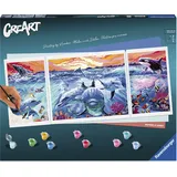 Ravensburger 23577 - CreArt, Malen nach Zahlen Dolphins at Sunset,