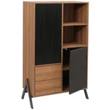 Mendler HWC-O40 Hochschrank 138 x 79 x 40 cm natur MDF/Metall
