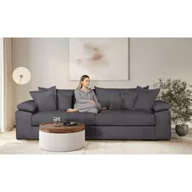 Home Affaire Big-Sofa HOME AFFAIRE "Soft&Cosy XL, B: 246 cm - OTTO. Verlässliche Qualität.", grau (anthrazit), B:246cm T:123cm, 100% Polyester, Sofas, Big-Sofa, Mega-Sofa, Cord oder Chenille-Struktur, mit Federkern & 4 Zierkissen, Topseller