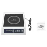 Induktionskochplatte 3500W - Einzelkochfeld Tischgerät - Leistung 400–3500W - Timer 24 h - Temperatur 60–300°C - Topfboden 12–30 cm - Schwarz