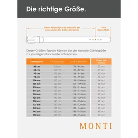 Monti Herrengürtel Leder 95 Braun