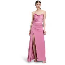 Abendkleid VERA MONT "Vera Mont Abendkleid figurbetont", Damen, Gr. 32, Normalgrößen, perfect rose, Satin, Obermaterial: 97% Polyester, 3% Elasthan. Futter: 100% Polyester., elegant, figurbetont lang, Kleider, Schluppe