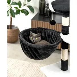 LIONTO Liegemulde für Kratzbäume, Liegefläche mit stabilem Metallrahmen Ø 25 cm Tiefe, schwarz