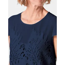 GOLDNER Abendkleid Spitzenkleid Blau 44