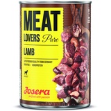 Josera Meat Lovers Pure Lamb | Nassfutter für Hunde | getreidefrei | hoher Fleischanteil |leckeres Lamm, saftige Brühe und Mineralstoffe | Alleinfuttermittel | 6 x 400 g