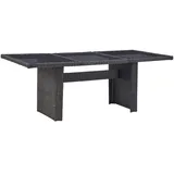 vidaXL Gartentisch 200 x 100 x 74 cm Schwarz