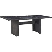 vidaXL Gartentisch 200 x 100 x 74 cm Schwarz