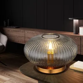 GLOBO Tischlampe Rauchglas 1 St.