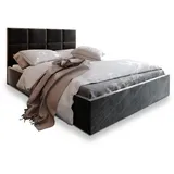 masseno Polsterbett, Schwarz, Holz, 140x200 cm, Schlafzimmer, Betten, Polsterbetten