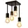 CBJKTX ZMH Deckenlampe 4 Flammig eckig schwarz