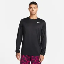 Nike Dri-FIT Legend Fit ness Herren Longsleeve, schwarz - black/matte silver XL