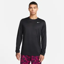 Nike Dri-FIT Legend Fit ness Herren Longsleeve, schwarz - black/matte silver XL