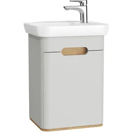 Vitra Sento Waschtisch-Möbel-Set 65980 50x37,5x68,5cm, Türanschlag links hellgrau matt, Dekor