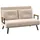 Homcom Schlafsofa, mit Bettfunktion, mit Samtoptik, Rückenkissen, Polstersofa mit Verstellbarer Rückenlehne, Beige 102L x 73B x 81H