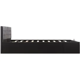 vidaXL Stauraumbett Hydraulisch Schwarz Kunstleder 180×200 cm