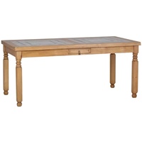 Mexico Esstisch 90x90cm - Marmor Massivholz Pinie  Mexiko Möbel Mexikanisch
