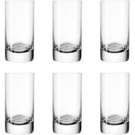 LEONARDO Easy+ Schnaps-Gläser, 6er Set, spülmaschinenfeste Shot-Gläser, Schnaps-Becher aus Glas, Stamper, Gläser-Set, 5 cl, 50 ml,