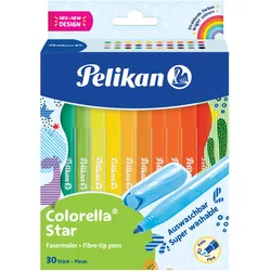 Pelikan 822336, 30 Farben, Gemischte Farben, Rundspitze, 0,6 mm, Gemischte Farbe