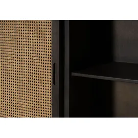 MASSIVMOEBEL24.DE Highboard Mango 150x40x160 dunkelgrau lackiert VALENCIA #211