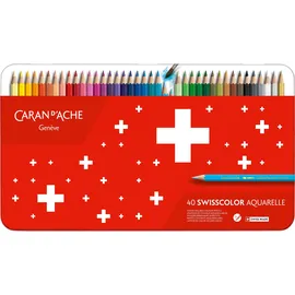 Caran d'Ache Swisscolor Aquarell Bleistifte 40 St. Mehrfarbig