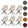 Mendler Esszimmerstuhl HWC-N73 Stoff creme-beige 6er Set