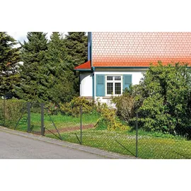 GAH Alberts Alberts Maschendrahtzaun Komplettset zum Einbetonieren, Grün, 125 cm hoch, 15 m lang