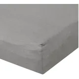 BettwarenShop Spannbettlaken Jersey-Baumwolle-Elasthan 120 x 200 - 130 x 220 cm grau