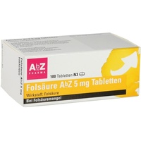 AbZ Pharma GmbH Folsäure AbZ 5 mg Tabletten