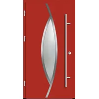 Aluminium  Haustür "ARIANA" 82 mm RC2 Feuerrot RAL 3000 beidseitig außen öffnend DIN links