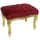 Casa Padrino Barock Fußhocker 50 x 35 x 40 cm Bordeauxrot/Gold
