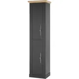 OTTO home Stauraumschrank OTTO HOME "WESTMINSTER, Badschrank im Landhausstil, Schrank mit Metallgriffen", grau (grau dunkel), B:53cm H:203cm T:40cm, Schränke, Stauraumschrank, in 2 Farben verfügbar, mit Stauraum hinter Drehtüren