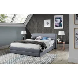 aea Design-Bett 140 x 200 cm Grau